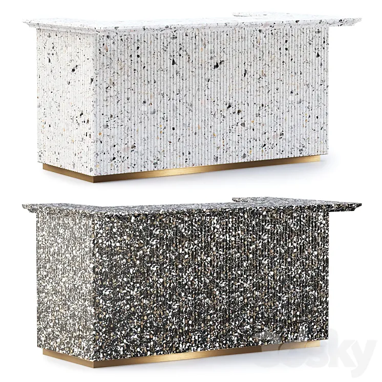 Soke marble bar counter \/ Stone bar counter 3D Model Free Download