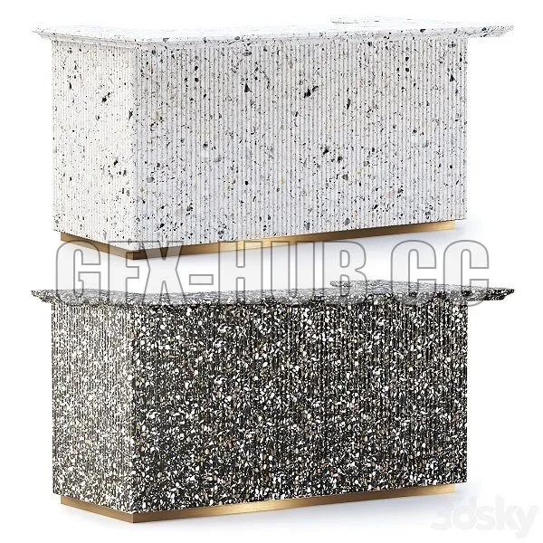 Soke Marble Bar Counter Stone Bar Counter 3D Model