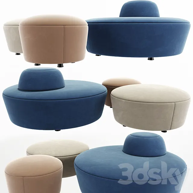 Solar ottoman set 3DModel Solar ottoman set 3DModel