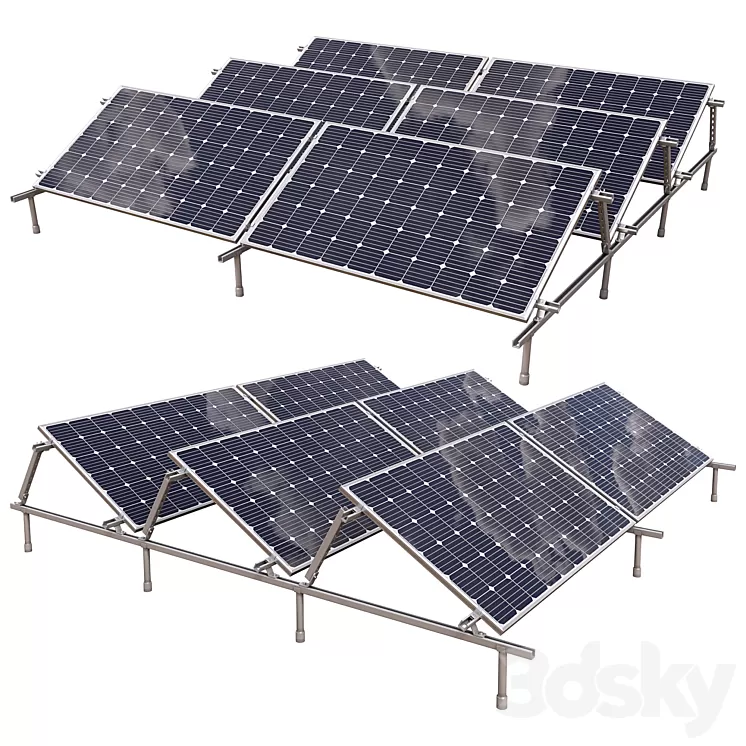 solar panel power plant 3D Model solar panel power plant 3D Model
