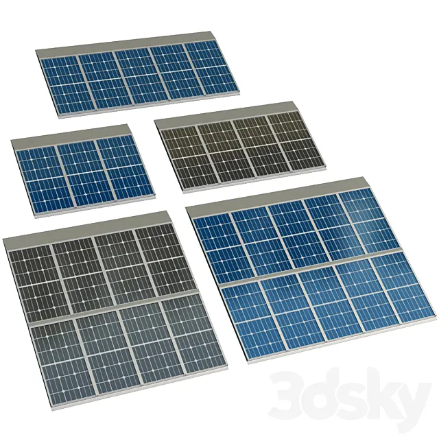 Solar panels (panels) _ Solar panel 3D Model