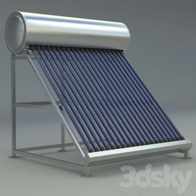Solar Water Heating Tank 3D Model