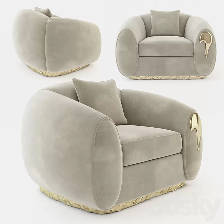Soleil armchair by boca do lobo 3D Model