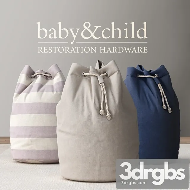 solid canvas hamper 3D Model Download