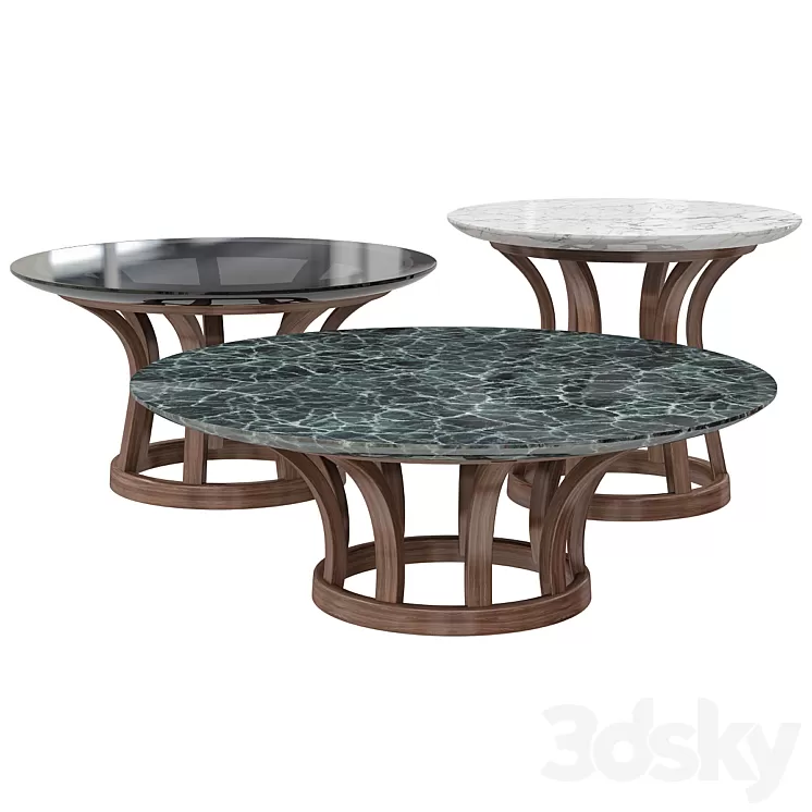 Solid Wood Coffee Table 3D Model Free Download