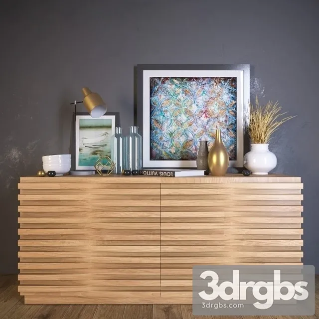 Solid Wood madway Sideboard 3D Model Download
