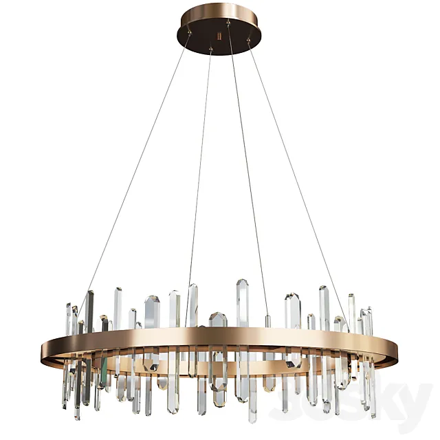 Solitude circular led pendant 3D Model