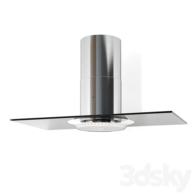 SOLO 100 Island hood DI-S10-c steel glass 3D Model