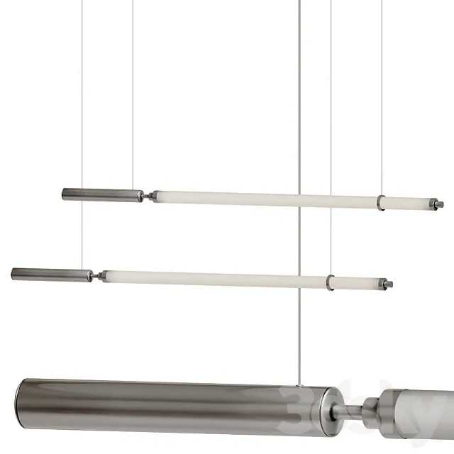 Solo Minimalist Strip Line Pendant Light 3D Model