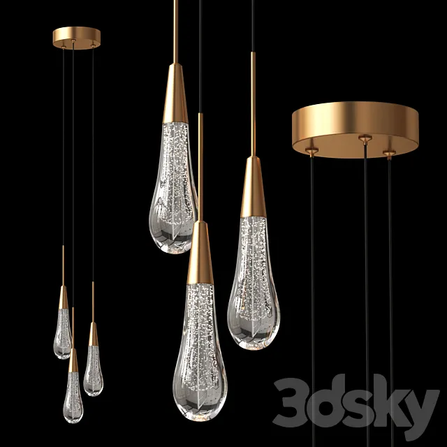 Soltaire 3 Light Pendant 3D Model Soltaire 3 Light Pendant 3D Model