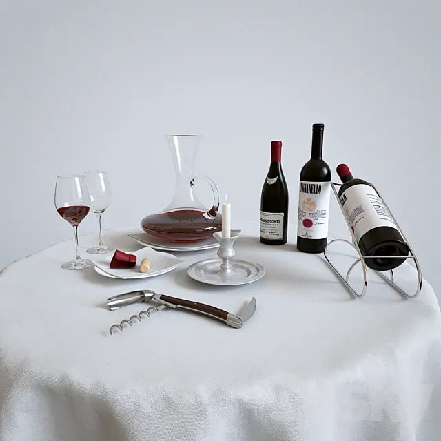 Sommelier decor set 3DModel Sommelier decor set 3DModel