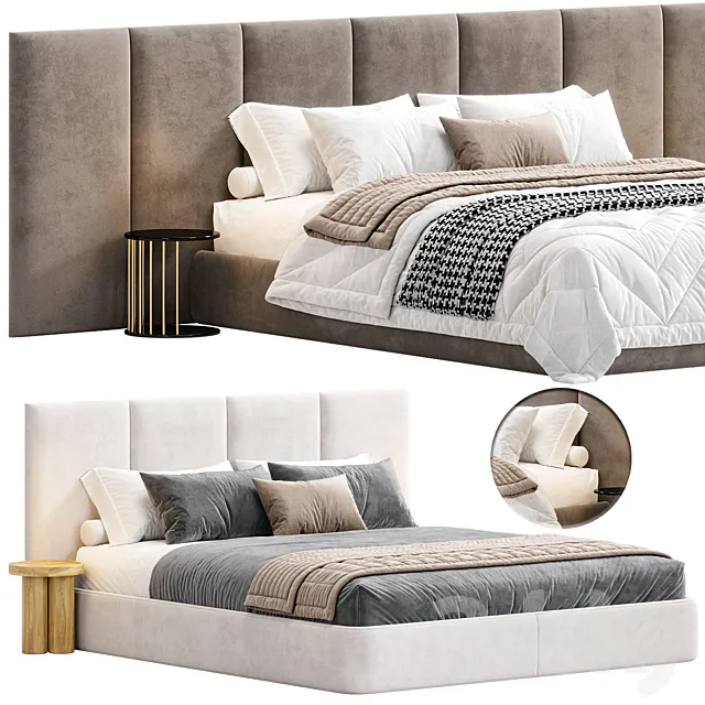 SOMMIER Bed By Flexteam 3D Model SOMMIER Bed By Flexteam 3D Model