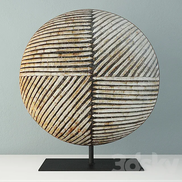 Songye Congo Wood Shield 3D Model Songye Congo Wood Shield 3D Model