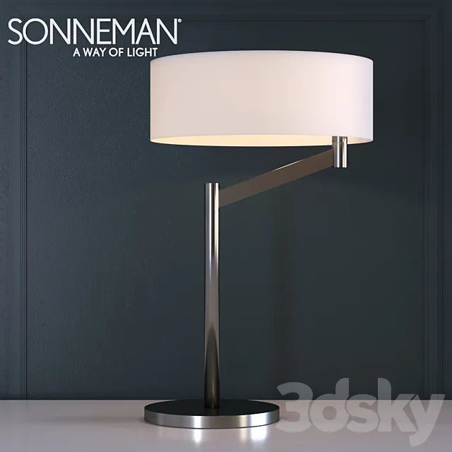 Sonneman Perch Swing Arm Table Lamp 3D Model Sonneman Perch Swing Arm Table Lamp 3D Model
