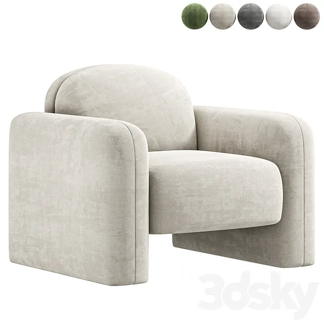 Sonoma Armchair By Vorsen 3D Model Sonoma Armchair By Vorsen 3D Model