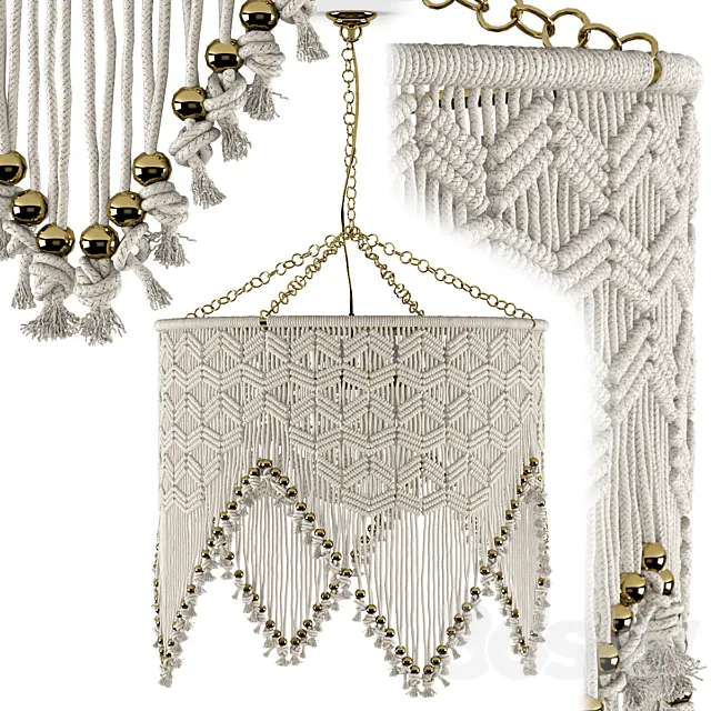 Sonora Macrame Chandelier by Selamat 3DModel