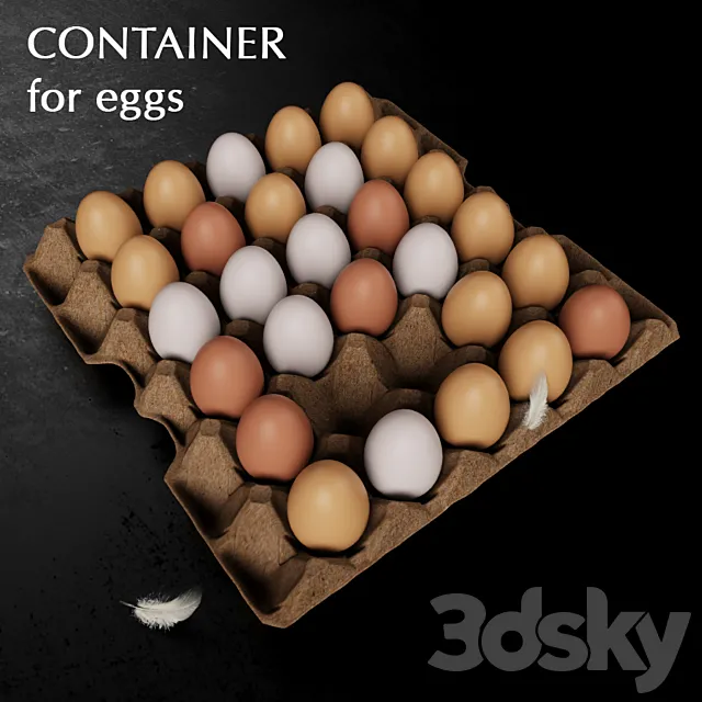 Sontainer for eggs 3D Model Sontainer for eggs 3D Model