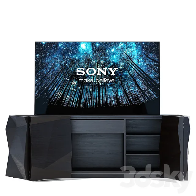 Sony BRAVIA and CRASH SIDEBOARD 3D Model