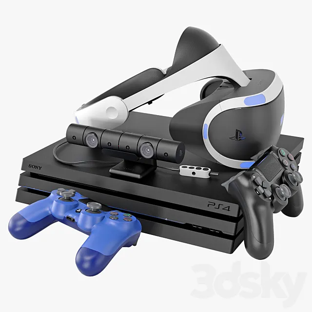 Sony PS4 pro vr 3D Model