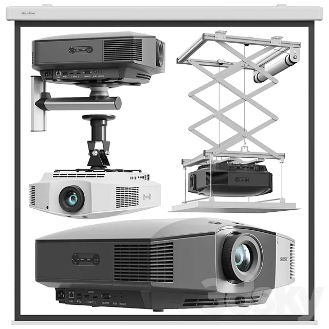 SONY VPL HW65 projector 3DModel