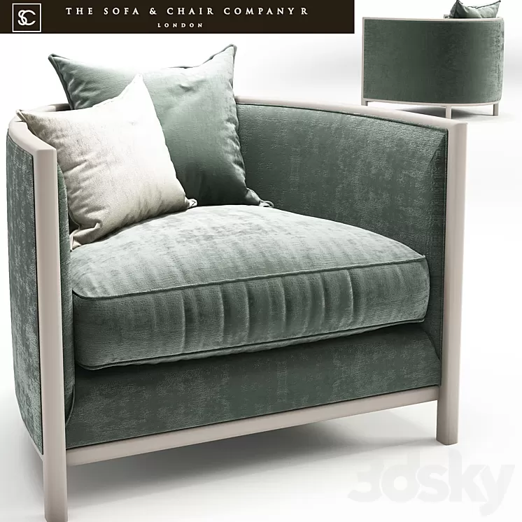 Sophia armchair_The sofa and chair company 3D Model