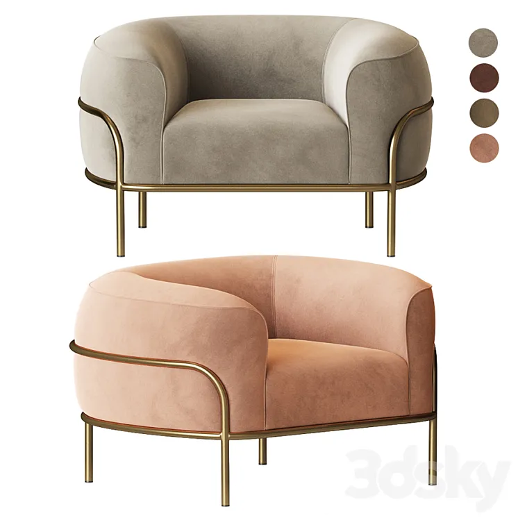 Sophie Armchair GallottieRadice 3D Model Free Download