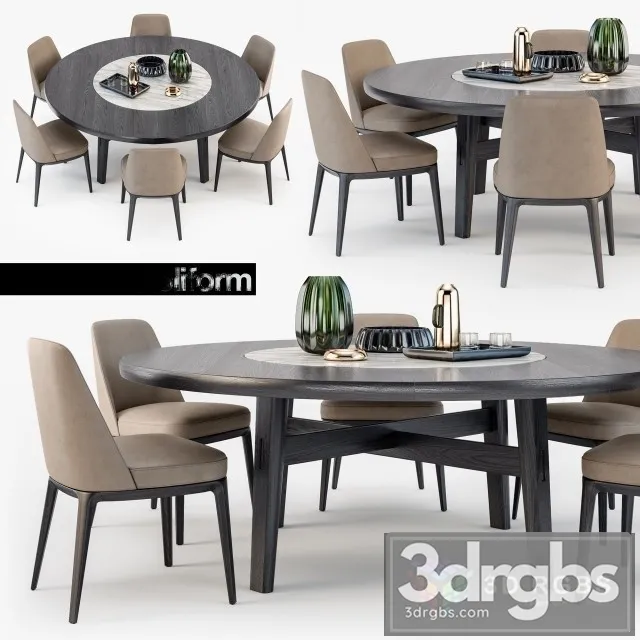 Sophie Chair Home Hotel Table 3D Model Download