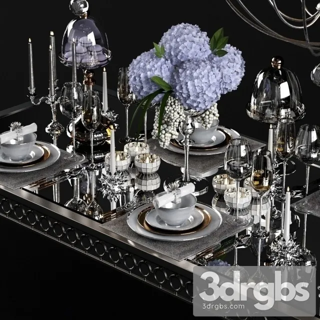Sophie Mirrored Dining Table 3D Model Download Sophie Mirrored Dining Table 3D Model Download