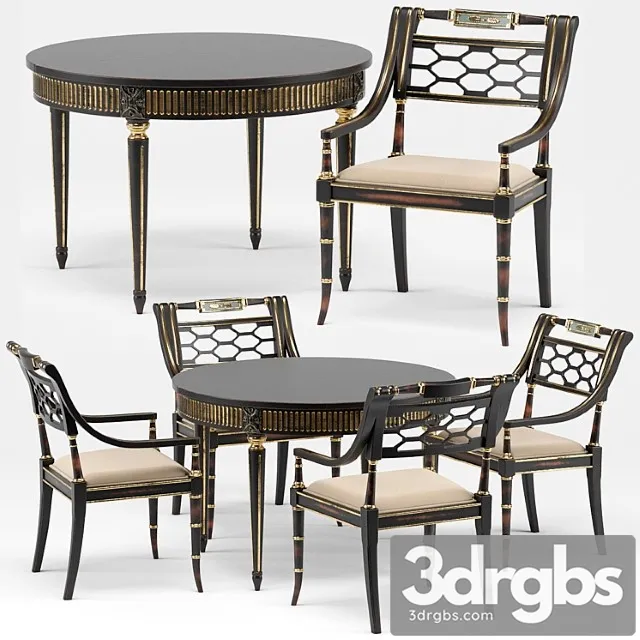 Sophy’s regency armchair, gustavian round dining table