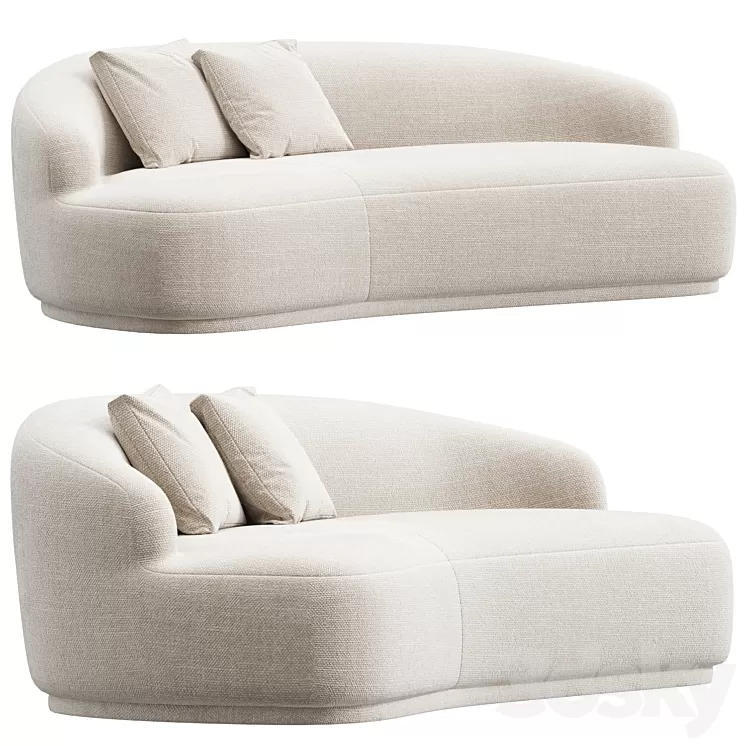 Soraya Sofa Dove Cream 3D Model Free Download