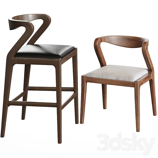 Sossego Duda stool 3D Model Sossego Duda stool 3D Model