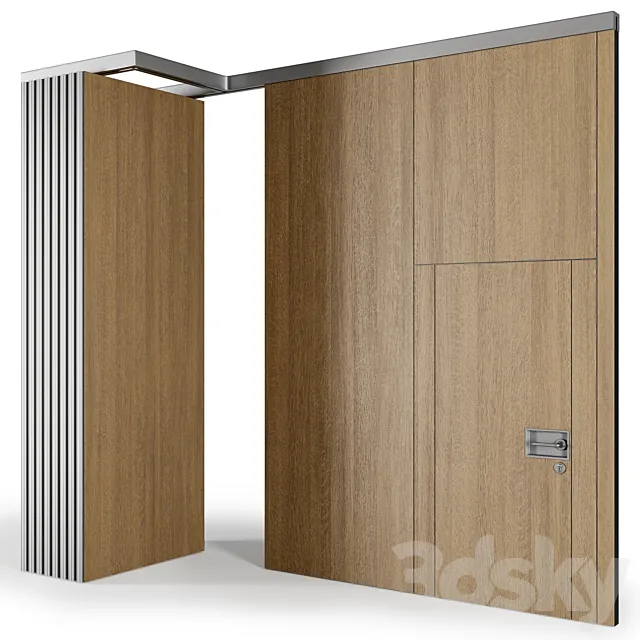 Sound-Proof Sliding Partition Walls 3D Model