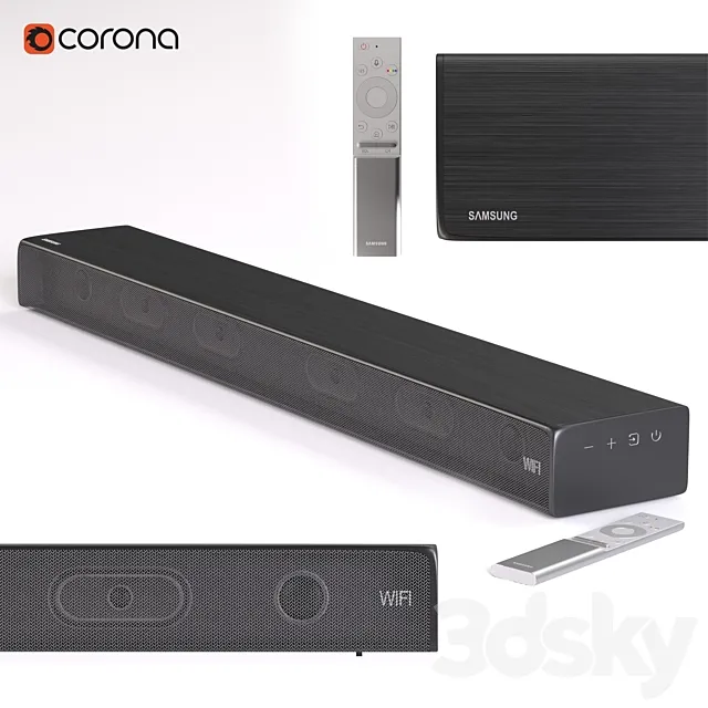 Soundbar with built-in subwoofer Samsung HW-MS550 3D Model