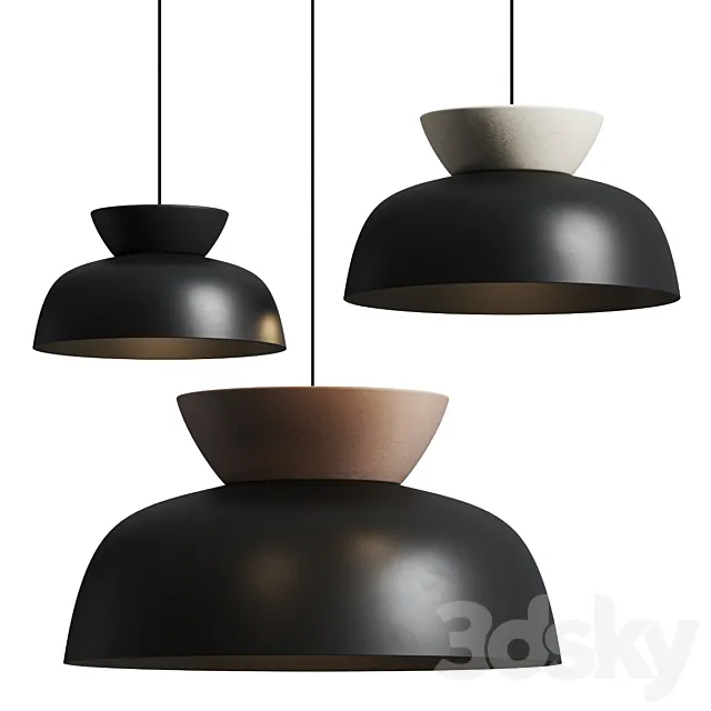 South Drawn Hats Pendant Lamps 3DModel South Drawn Hats Pendant Lamps 3DModel