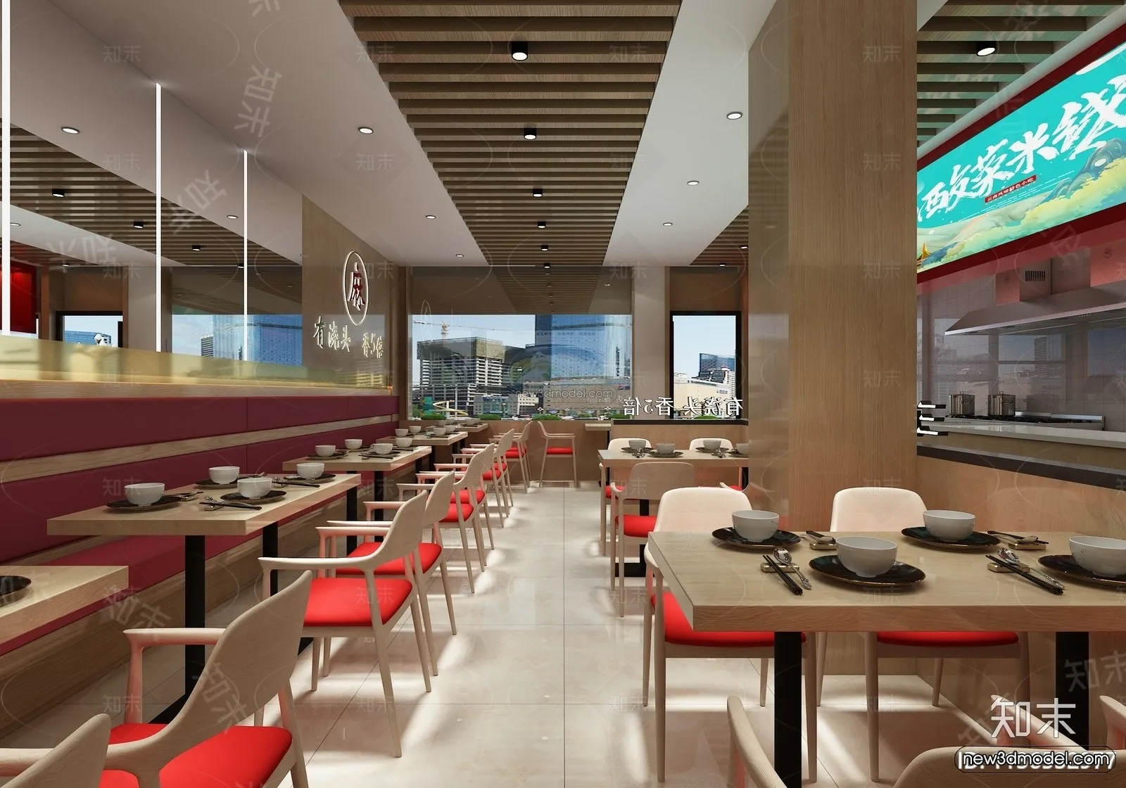 Southeast Asia Restaurant 3D Scenes – 3D Blocks – 006 – VRAY