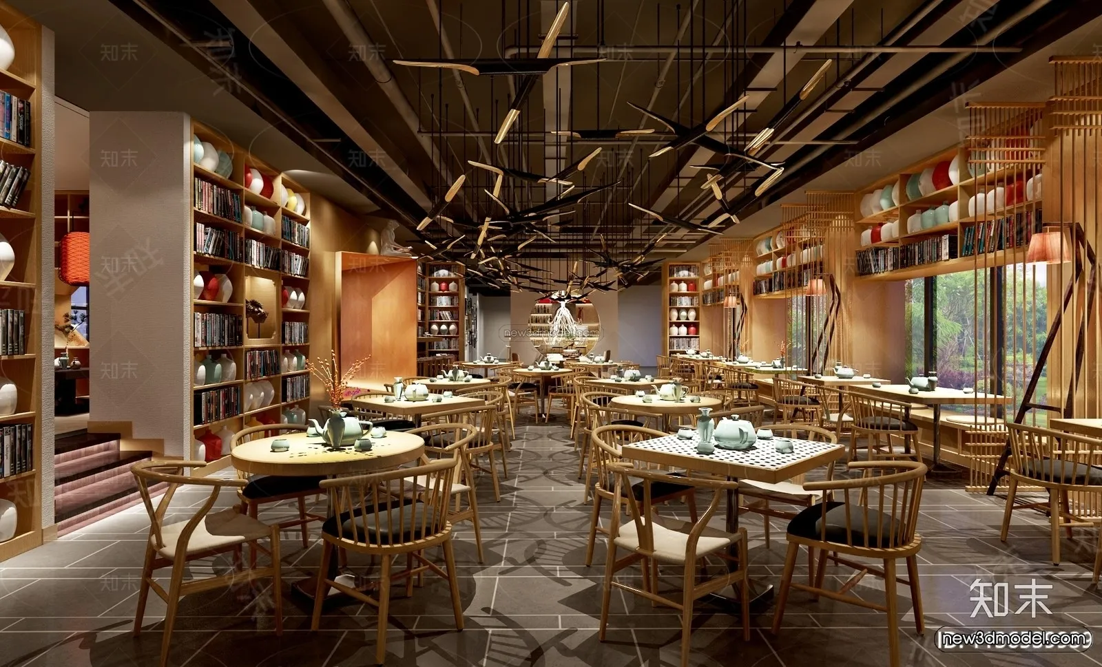 Southeast Asia Restaurant 3D Scenes – 3D Blocks – 007 – VRAY