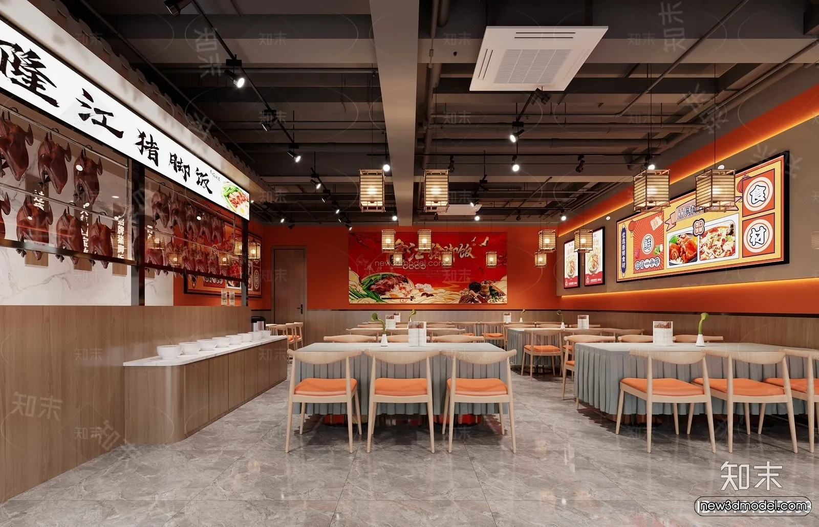 Southeast Asia Restaurant 3D Scenes – 3D Blocks – 014 – VRAY