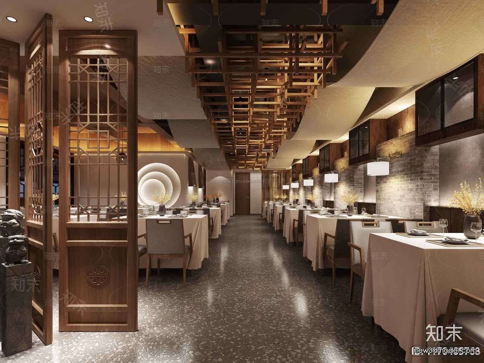 Southeast Asia Restaurant 3D Scenes – 3D Blocks – 016 – VRAY