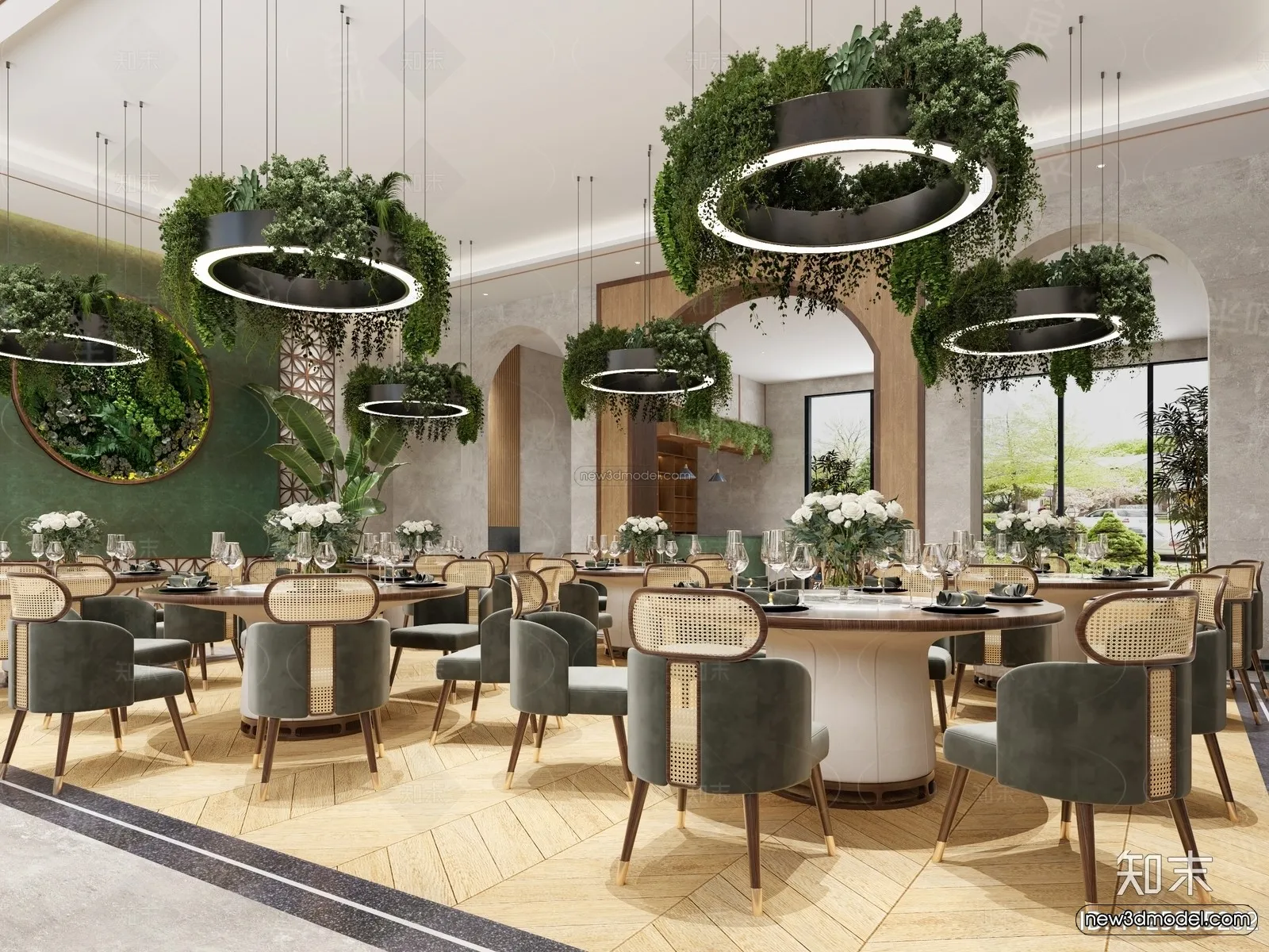 Southeast Asia Restaurant 3D Scenes – 3D Blocks – 019 – VRAY