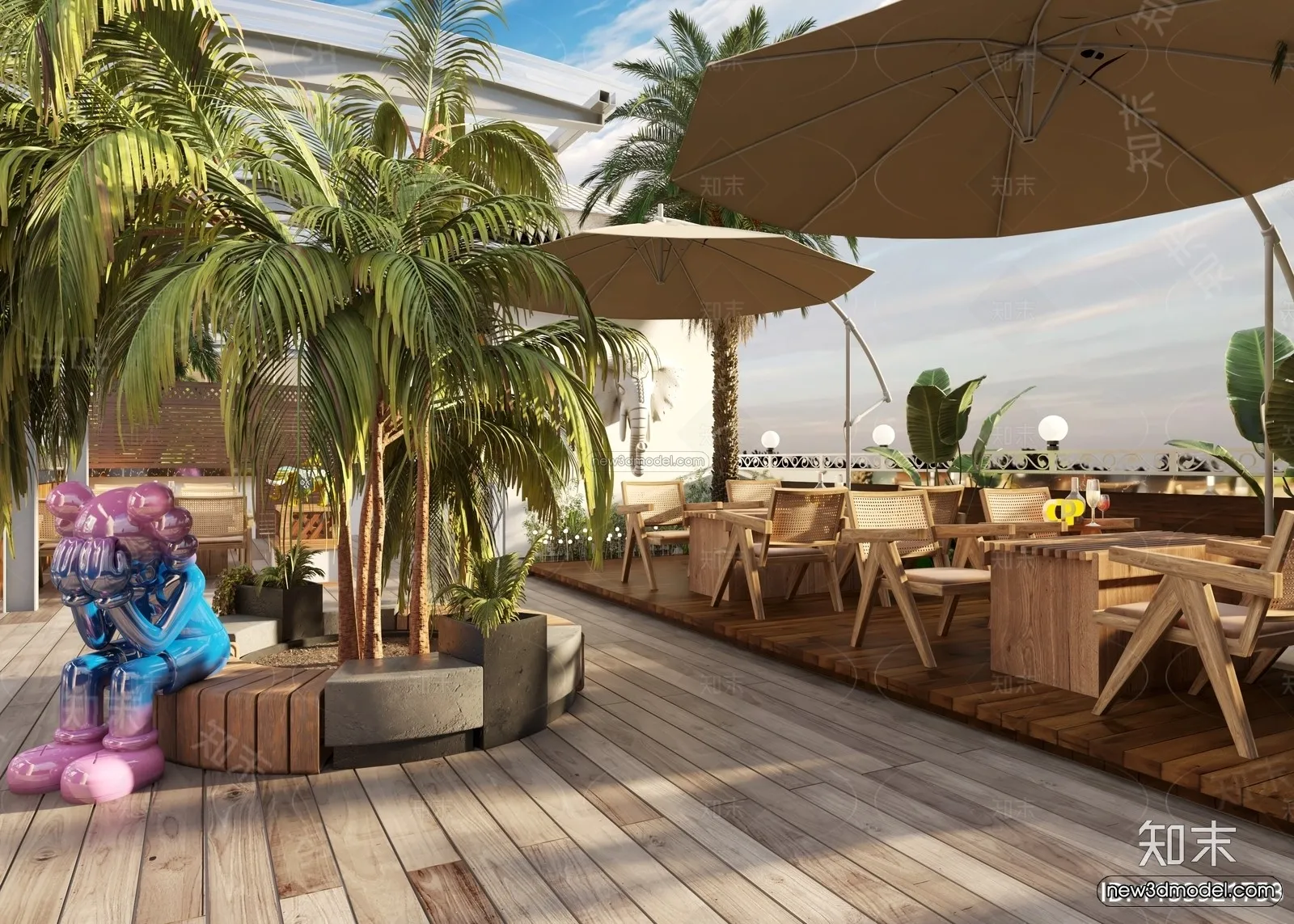 Southeast Asia Restaurant 3D Scenes – 3D Blocks – 024 – VRAY