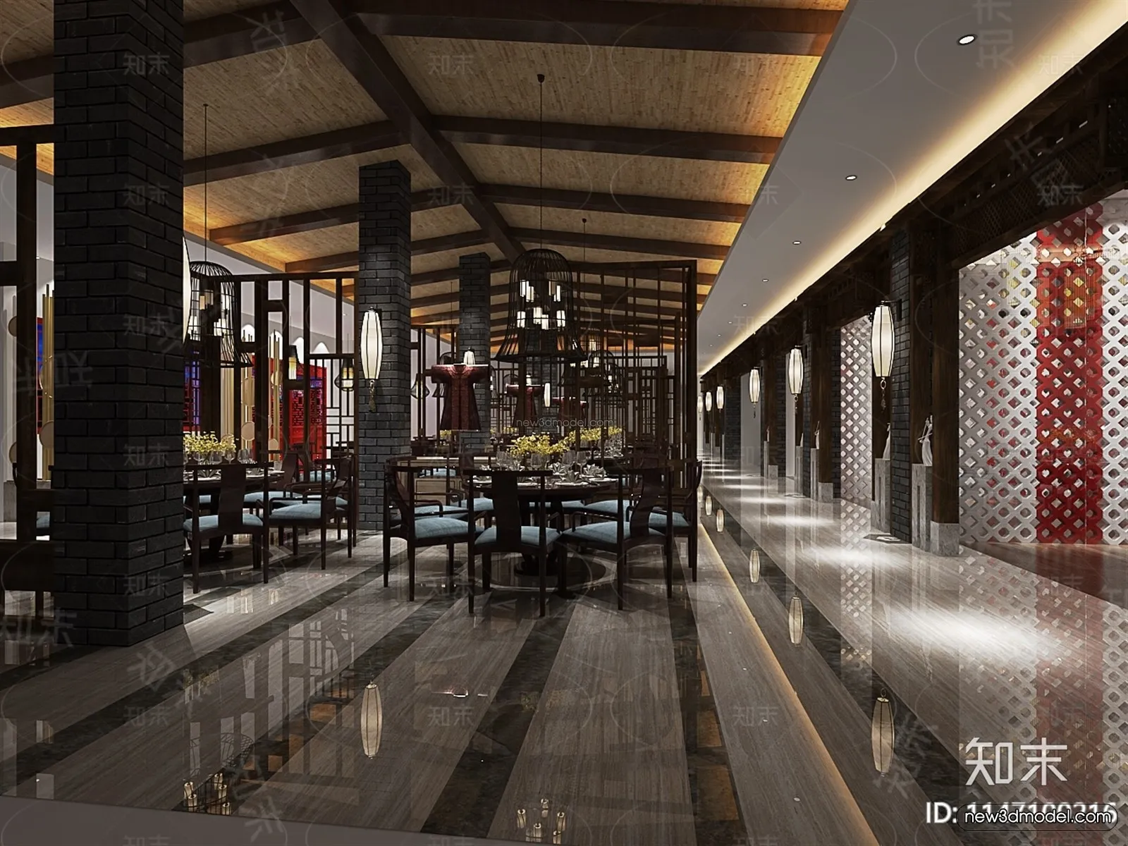 Southeast Asia Restaurant 3D Scenes – 3D Blocks – 028 – VRAY