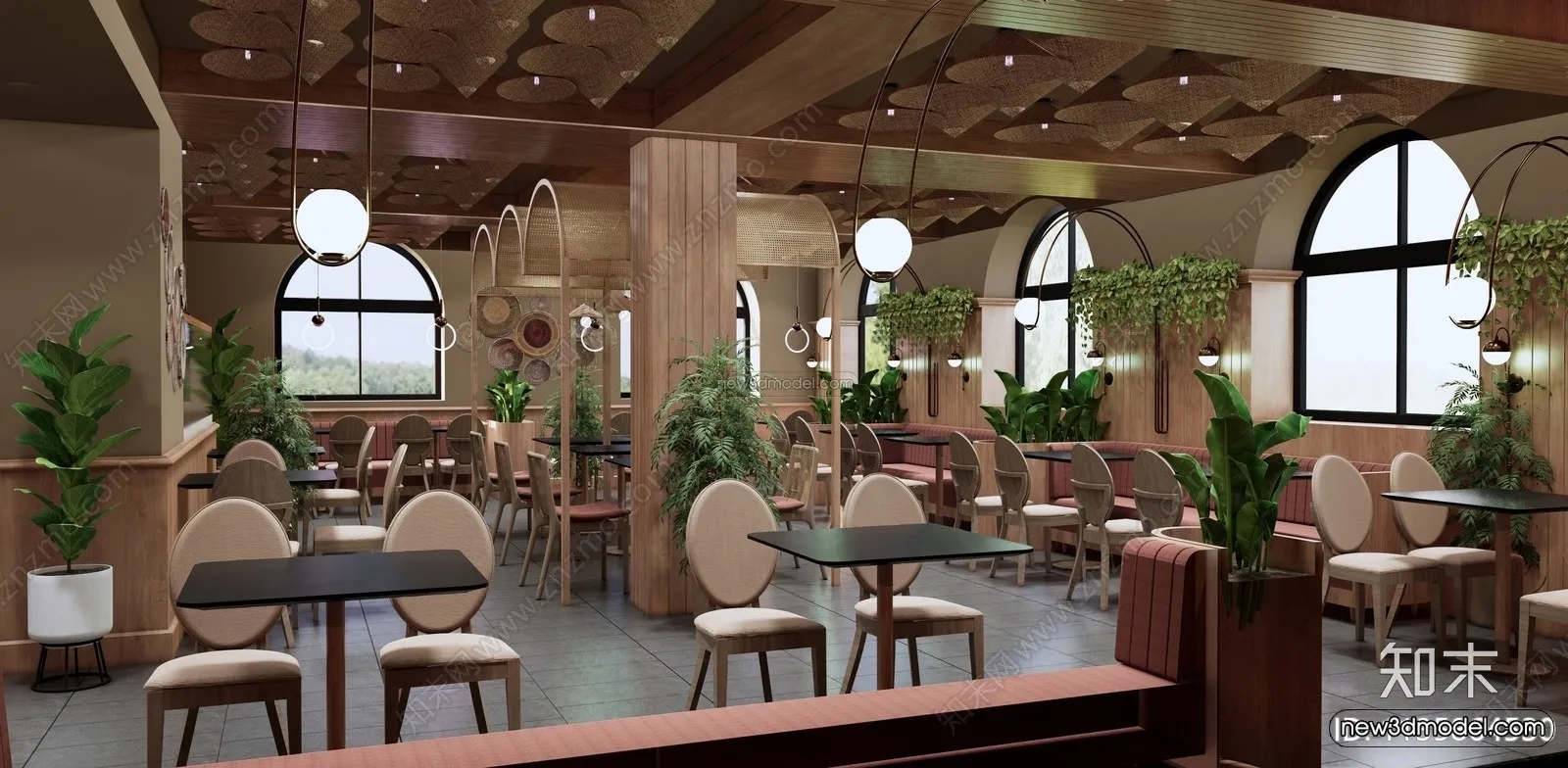 Southeast Asia Restaurant 3D Scenes – 3D Blocks – 031 – VRAY