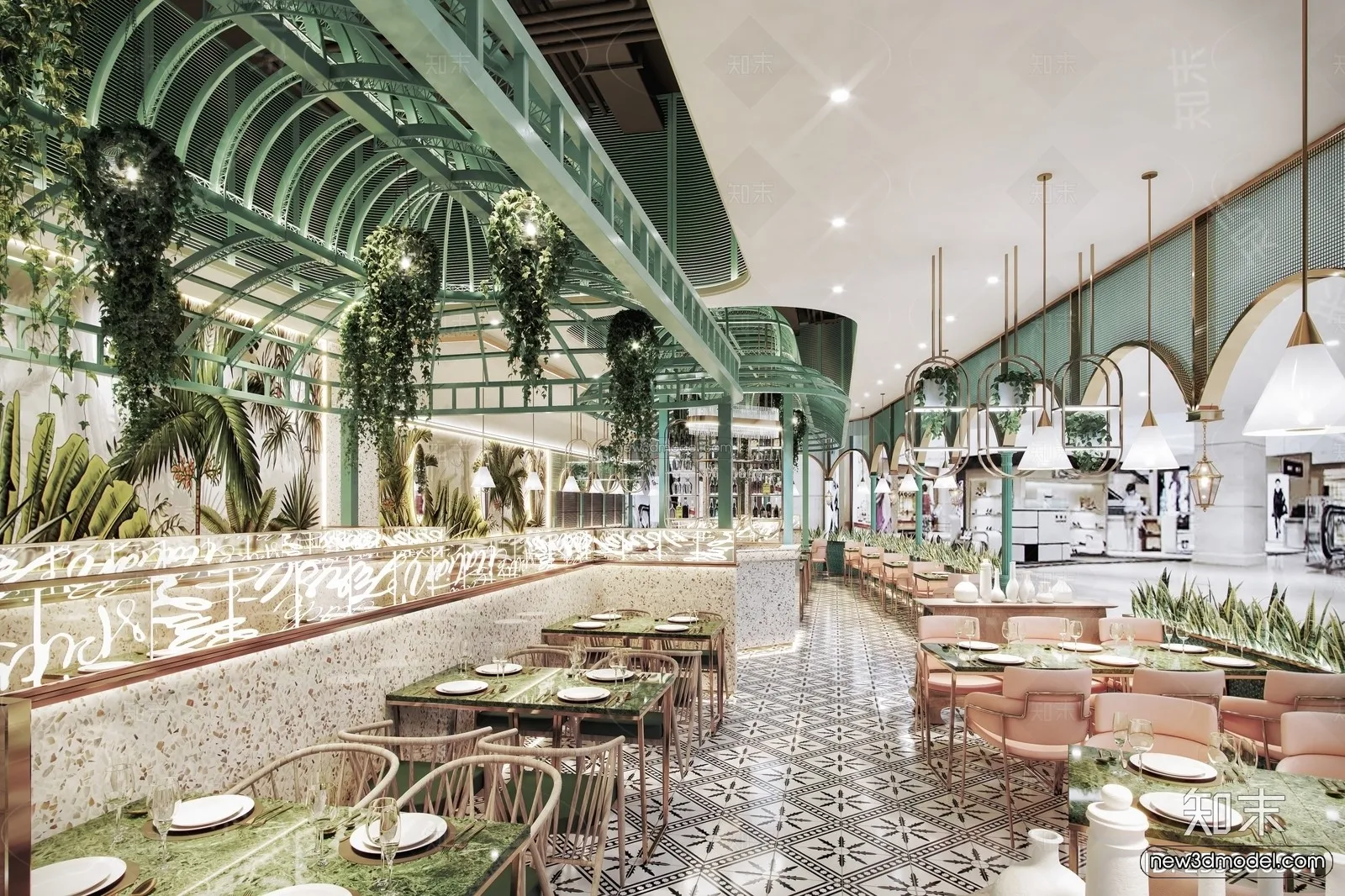 Southeast Asia Restaurant 3D Scenes – 3D Blocks – 038 – VRAY