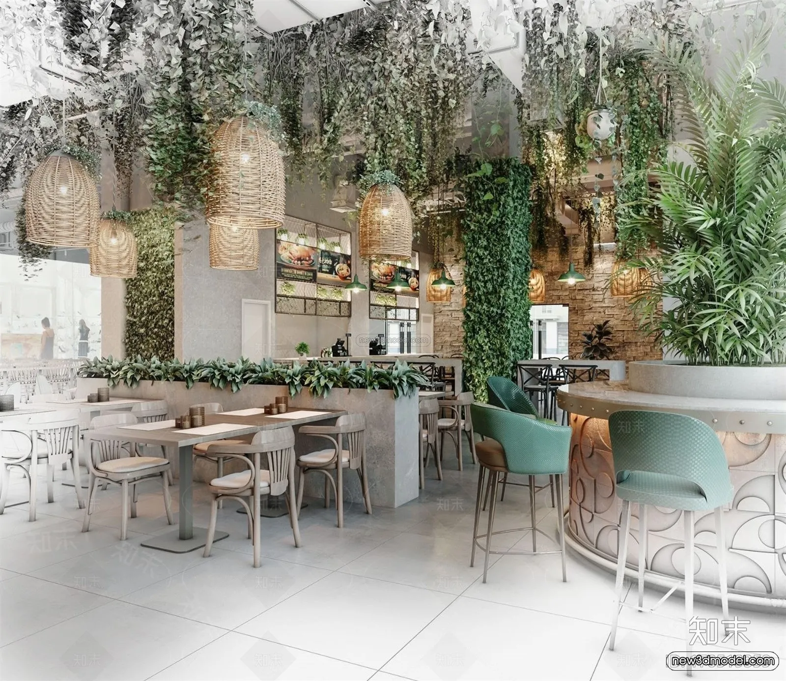 Southeast Asia Restaurant 3D Scenes – 3D Blocks – 043 – VRAY