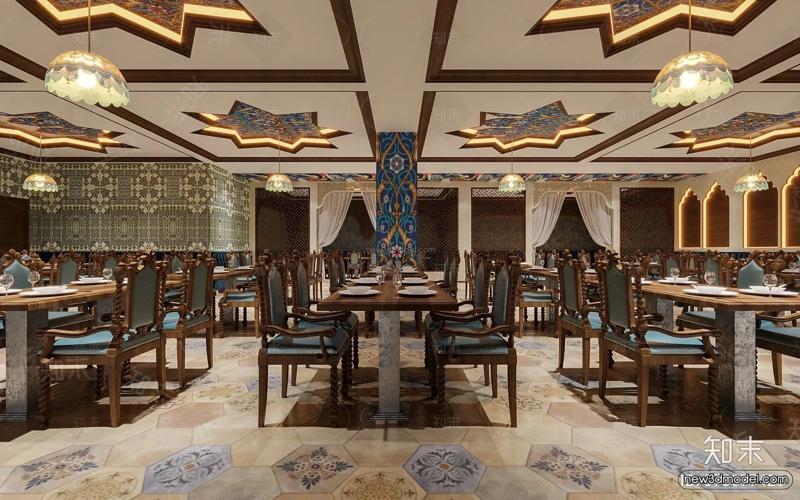 Southeast Asia Restaurant 3D Scenes – 3D Blocks – 046 – CORONA