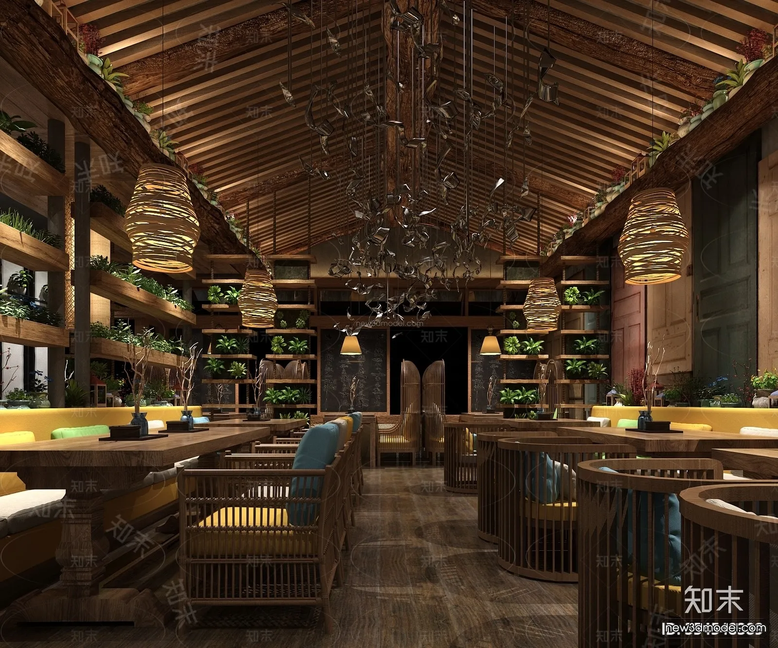 Southeast Asia Restaurant 3D Scenes – 3D Blocks – 049 – VRAY
