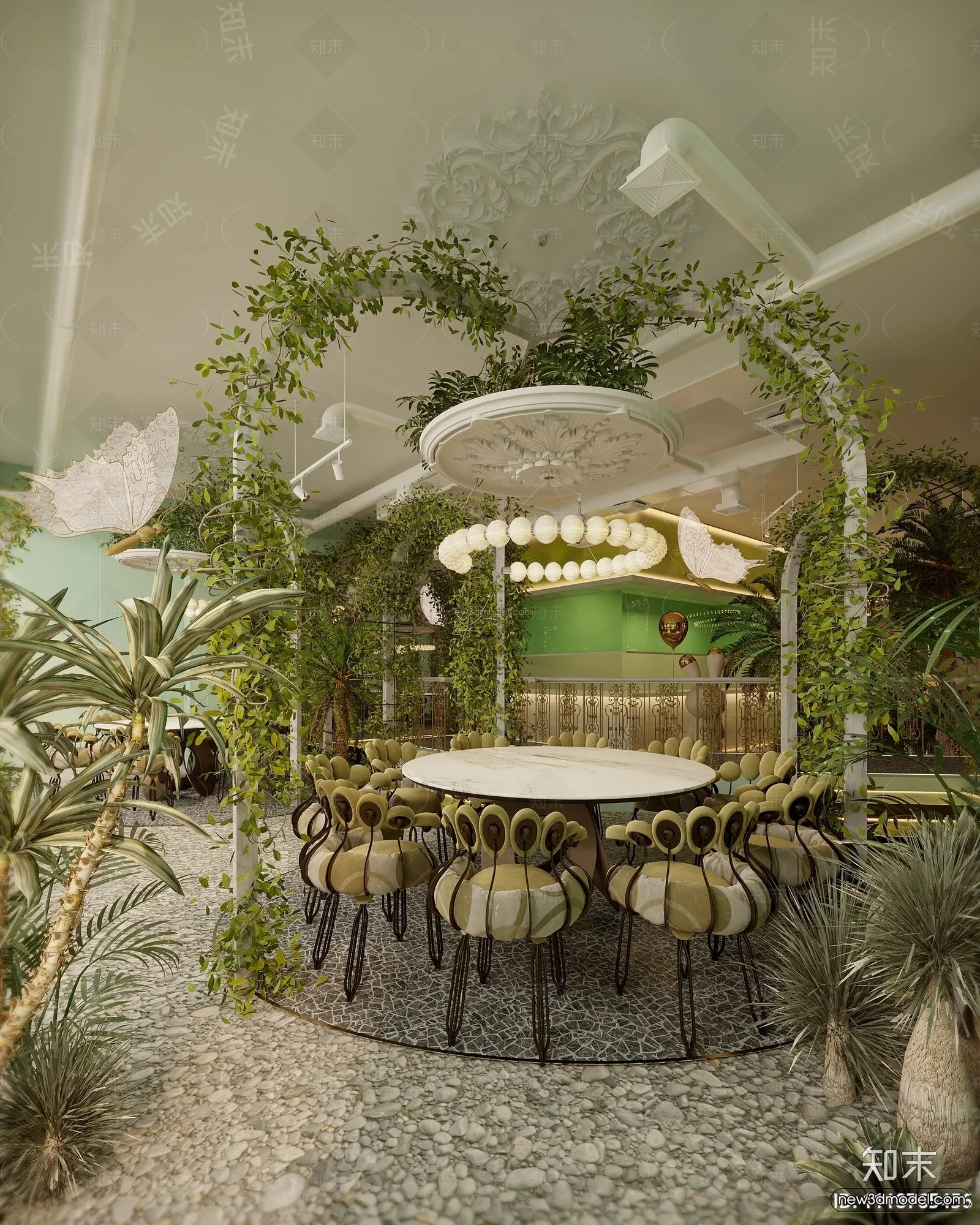 Southeast Asia Restaurant 3D Scenes – 3D Blocks – 063 – CORONA