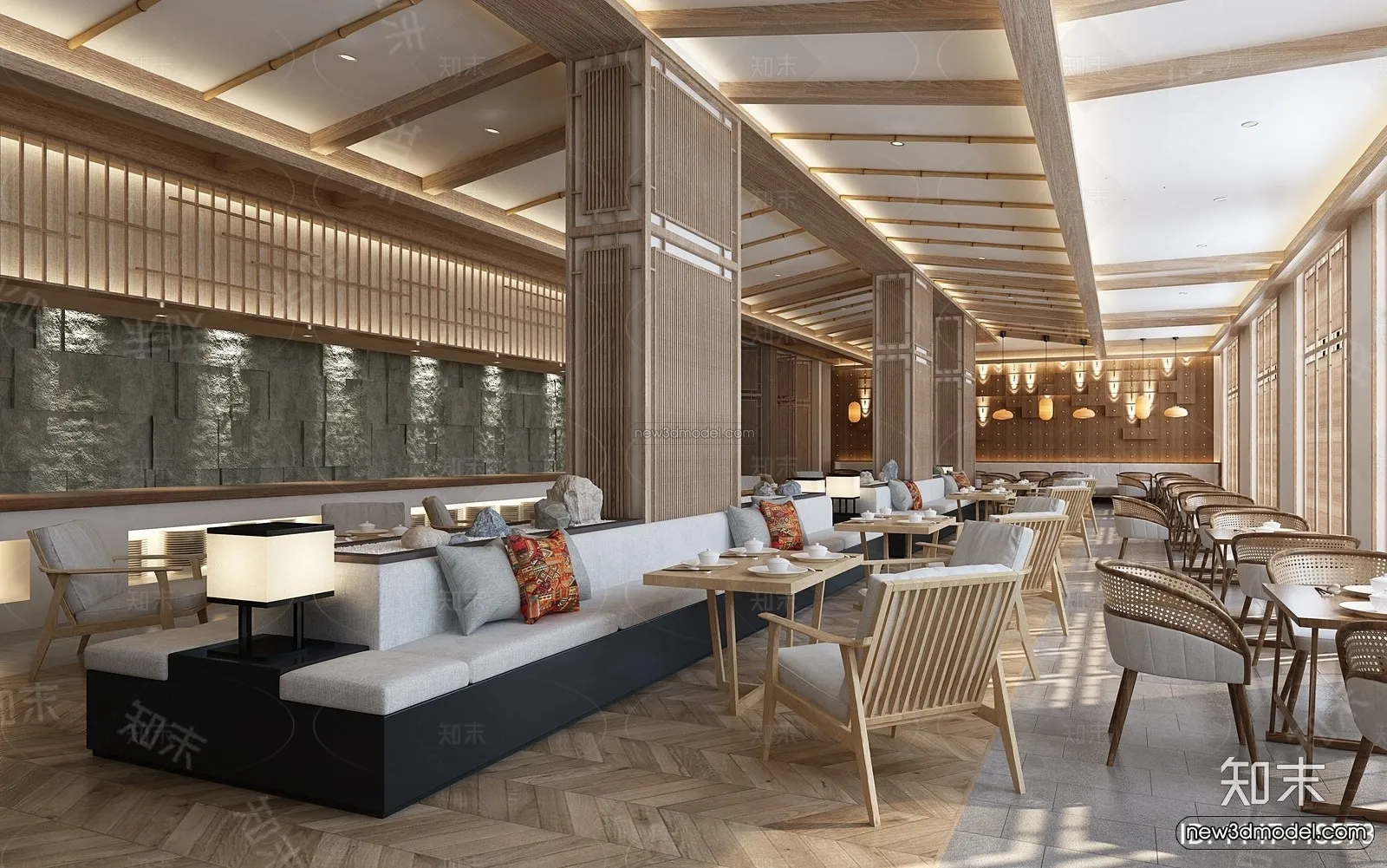 Southeast Asia Restaurant 3D Scenes – 3D Blocks – 071 – VRAY