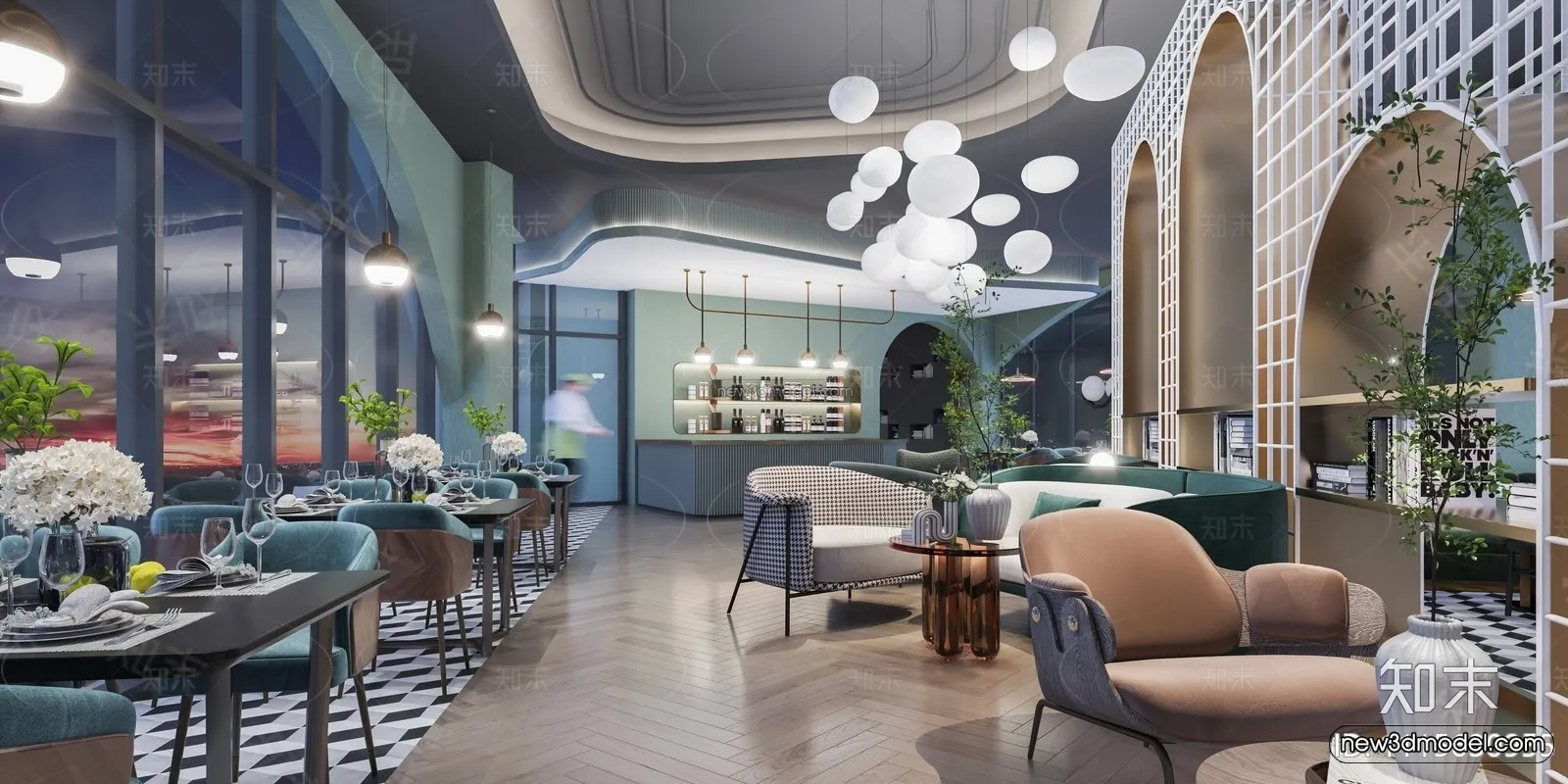 Southeast Asia Restaurant 3D Scenes – 3D Blocks – 075 – VRAY