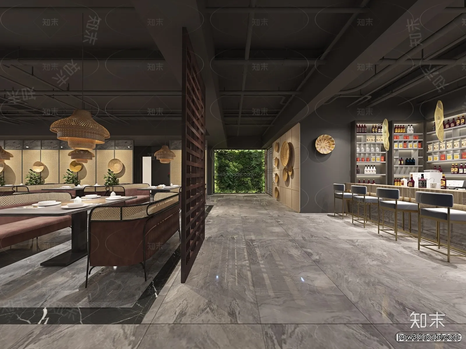 Southeast Asia Restaurant 3D Scenes – 3D Blocks – 079 – VRAY